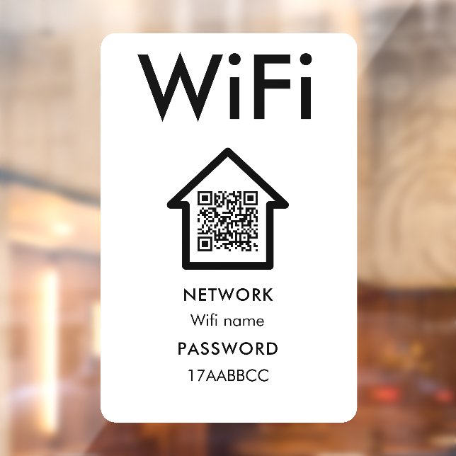 Autocollant Pour Fenêtre Connexion Wifi | Analyser Pour Connecter La Salle  (Feuille 2)