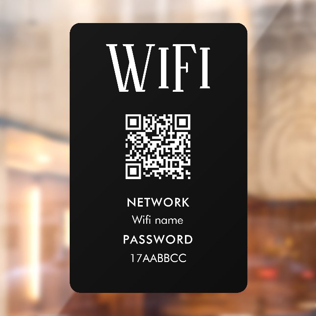 Autocollant Pour Fenêtre Connexion Wifi | Analyser Pour Connecter Le Mot De (Feuille 2)
