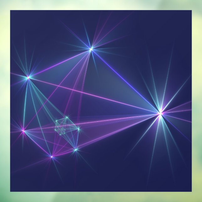 Autocollant Pour Fenêtre Constellation, Art Fractal Abstrait Imaginaire (Feuille 3)