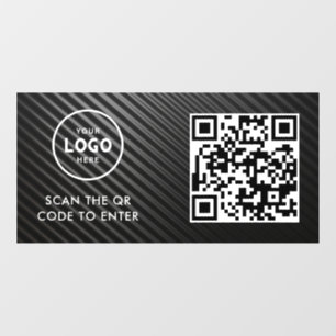 Autocollant Pour Fenêtre Contrôle d'accès Code QR Logo de l'entreprise En
