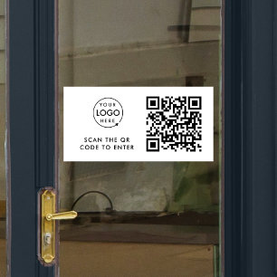 Autocollant Pour Fenêtre Contrôle d'accès   Entrée de logo d'entreprise QR 