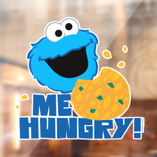 Autocollant Pour Fenêtre Cookie Monster   Moi qui ai faim !