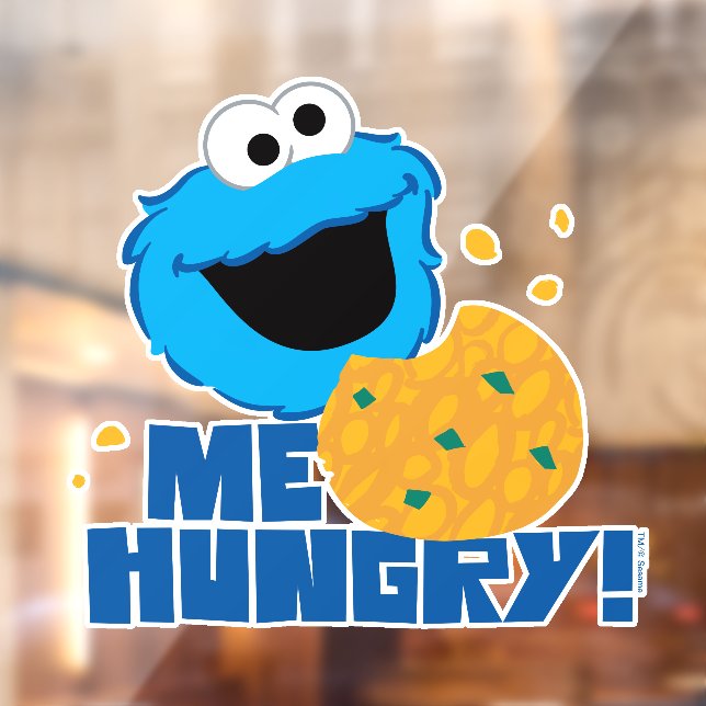 Autocollant Pour Fenêtre Cookie Monster | Moi qui ai faim ! (Feuille 2)