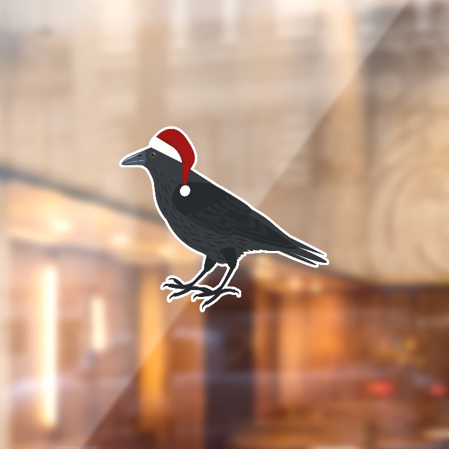 Autocollant Pour Fenêtre Corbeau de Noël (Feuille 2)