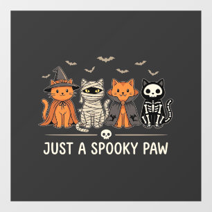 Autocollant Pour Fenêtre Costume de chat Halloween Spooky Paw Vector Design
