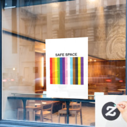 Autocollant Pour Fenêtre Couleurs inclusives de l'espace de sécurité gay pr