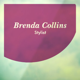 Autocollant Pour Fenêtre Courbe violette et blanc