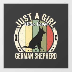 Autocollant Pour Fenêtre Création pour fille amoureuse de Berger Allemand (