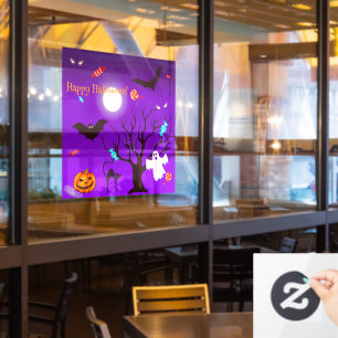 Autocollant Pour Fenêtre Créatures et bonbons drôles d'Halloween