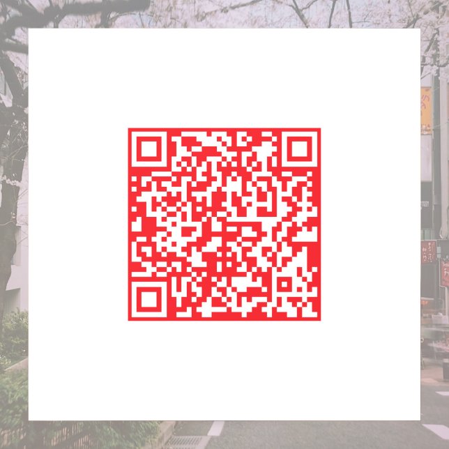 Autocollant Pour Fenêtre Créer un code QR rouge numérisable (modifiable) (Créateur téléchargé)