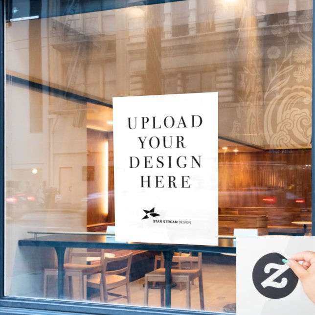 Autocollant Pour Fenêtre Créez votre propre design (Fenêtre de café)