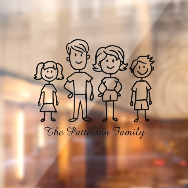 Autocollant Pour Fenêtre Créez votre propre famille de personnages pour la  (Feuille 2)