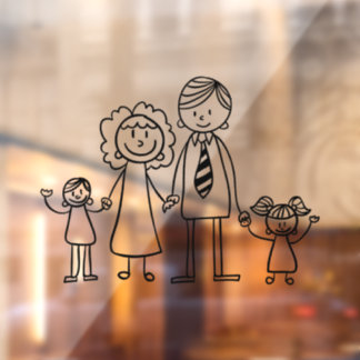 Autocollant Pour Fenêtre Créez votre propre famille de personnages pour la 