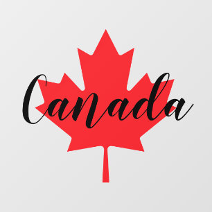 Autocollant Pour Fenêtre Créez votre propre feuille d'érable rouge du Canad