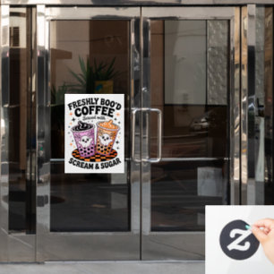Autocollant Pour Fenêtre Cris et café à l'Halloween sucre