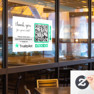 Autocollant Pour Fenêtre Critiques Trustpilot Business Review Link QR Cod