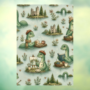 Autocollant Pour Fenêtre Cryptides confortables Nessie Monstre du Loch Ness