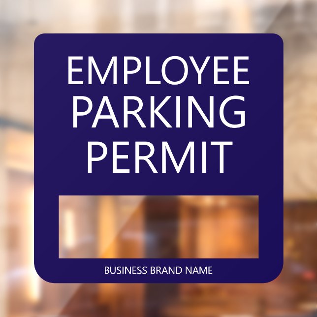Autocollant Pour Fenêtre Custom Employee Resident Parking Permit Business (Feuille 2)