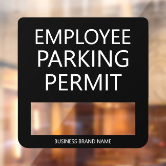 Autocollant Pour Fenêtre Custom Employee Resident Parking Permit Business