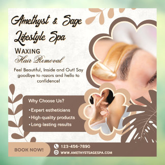 Autocollant Pour Fenêtre Customize Beauty Spa Modern Waxing Hair Removal
