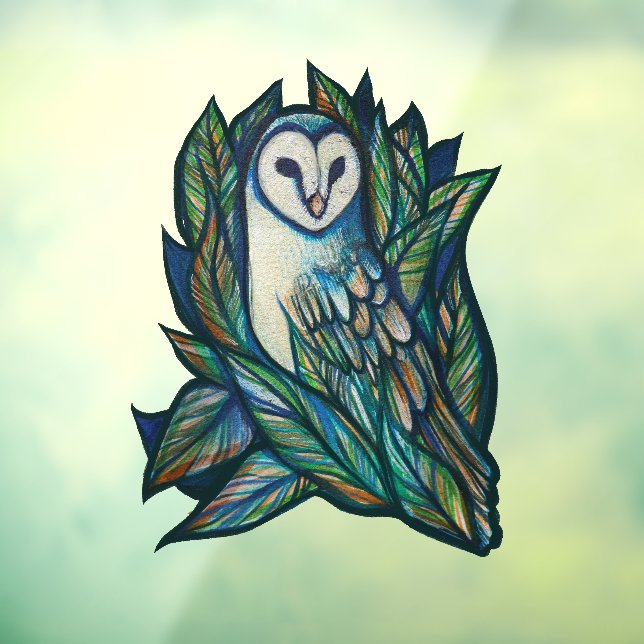Autocollant Pour Fenêtre Cute Owl (Feuille 3)