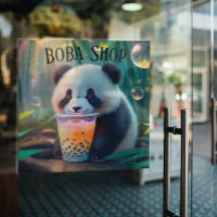Cute Panda boire du thé à bulle, du boba tea