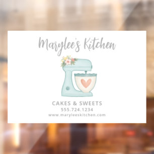 Autocollant pour fenêtre d'affaires de pâtissier d