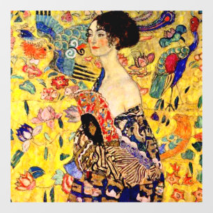 Autocollant Pour Fenêtre Dame Gustav Klimt avec ventilateur