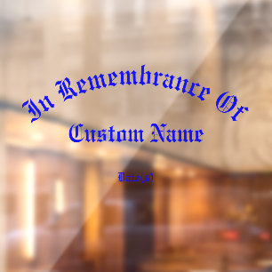 Autocollant Pour Fenêtre Dans le souvenir Giant Tribute fenêtre Classer