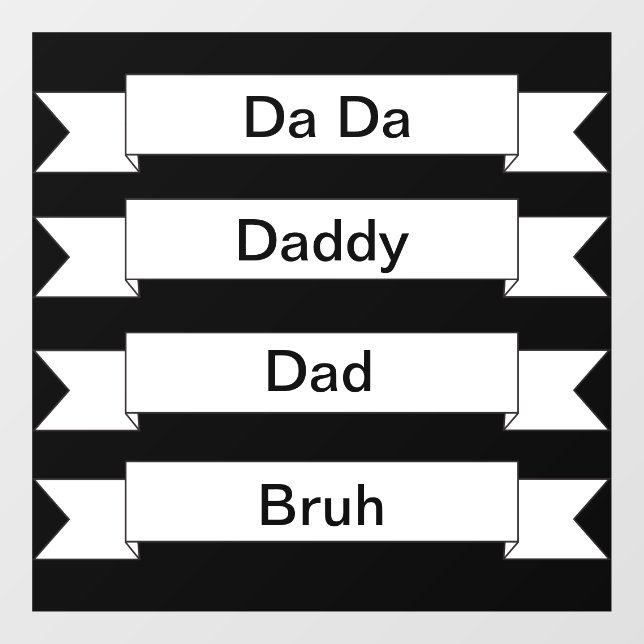 Autocollant Pour Fenêtre Decal de fenêtre Papa Bruh (Feuille)