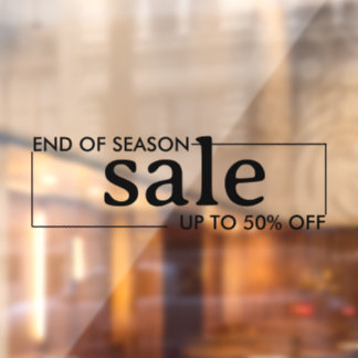 Autocollant Pour Fenêtre Décal de la fenêtre noire de la boutique de fin de