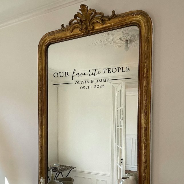 Autocollant Pour Fenêtre Décal miroir Mariage moderne "Nos gens préférés" (Créateur téléchargé)