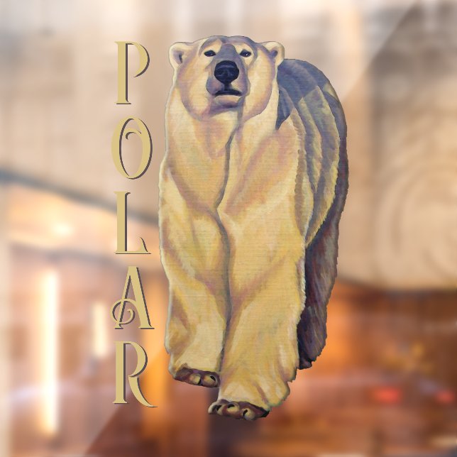 Autocollant Pour Fenêtre Décal Ours Polaire Art Ours Personnalisé (Feuille 2)