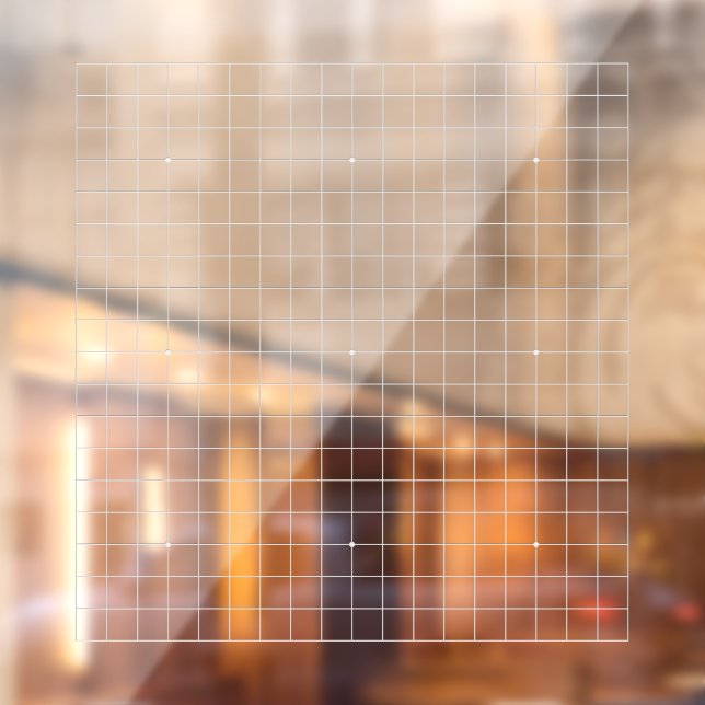 Autocollant Pour Fenêtre Décal transparent 19X19 Lignes blanches ajustées G (Feuille 2)