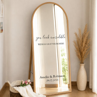 Autocollant Pour Fenêtre Décalcomanie de miroir de mariage personnalisée |