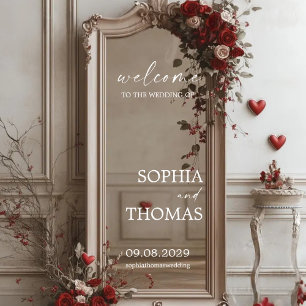 Autocollant Pour Fenêtre Décale miroir de l'Affiche de bienvenue mariage