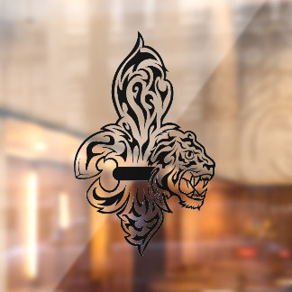 Autocollant Pour Fenêtre Décor de fenêtre Tiger Fleur De Lis