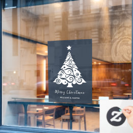Autocollant Pour Fenêtre Décoration de fenêtre d'entreprise pour sapin de N
