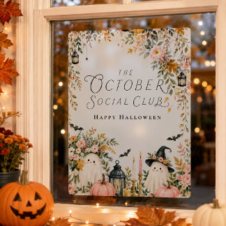 Autocollant Pour Fenêtre Décoration de fenêtre d'Halloween du Club Social d