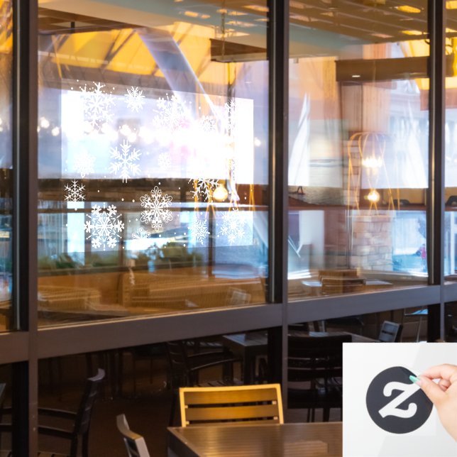 Autocollant Pour Fenêtre Décoration des flocons de neige  (Fenêtre du restaurant)