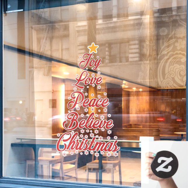 Autocollant Pour Fenêtre Décorations de Noël (Fenêtre de café)