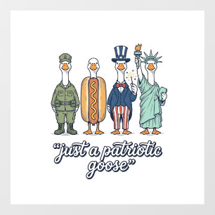 Autocollant Pour Fenêtre Défilé d'oies patriotiques Vintage Vector Shirt_1
