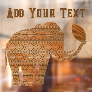 Autocollant Pour Fenêtre Design d'art tribal des éléphants