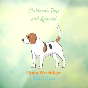 Autocollant Pour Fenêtre dessin animé de chien beagle