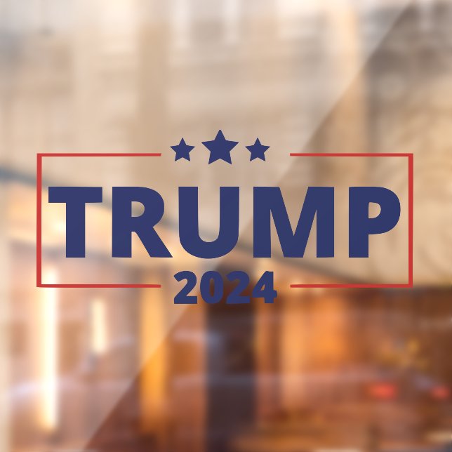 Autocollant Pour Fenêtre Donald Trump 2024 (Feuille 2)