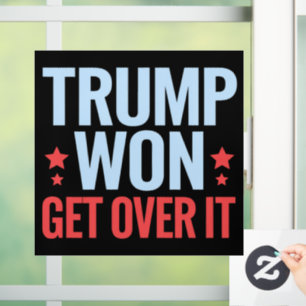 Autocollant Pour Fenêtre Donald Trump remporte la victoire 2024 Trump