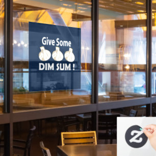 Autocollant Pour Fenêtre Donnez un restaurant de dim sum