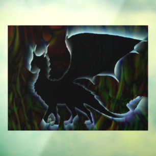 Autocollant Pour Fenêtre Dragon d'ombre