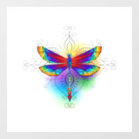 Dragonfly en arc-en-ciel