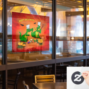 Autocollant Pour Fenêtre Dragons - Joyeux Halloween ! Aujourd'hui je vais c